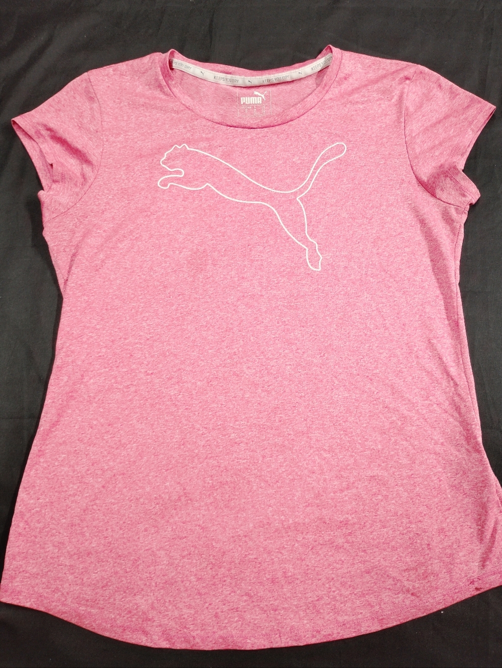Puma Heather Pink Logo Tee